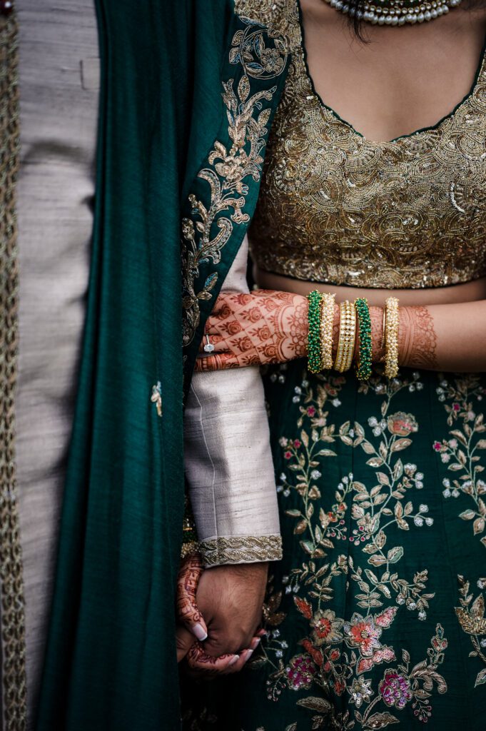Close-up of intricate henna designs, highlighting the beauty and cultural significance of Indian wedding traditions in New Jersey.